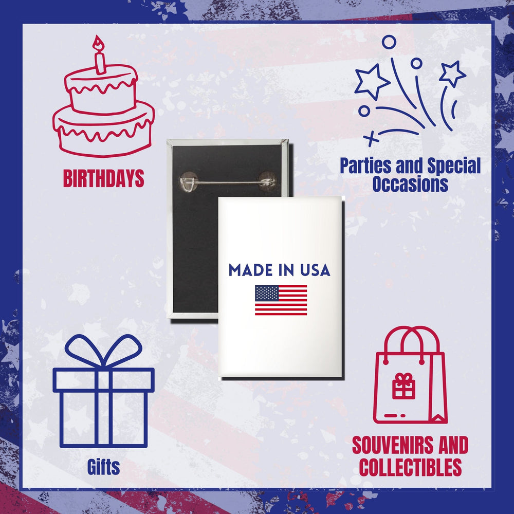 Vertical Button - State Flag West Virginia - USA