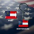 Georgia flag, Enamel pin, Flag Keychain, Adorable Collections State Flags, United States Emblem Flags, Keychains, Cute pins, Limited Edition - WORLDWIDE SOUVENIRS	