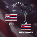 Hawaii flag, Enamel pin, Flag Keychain, Adorable Collections State Flags, United States Emblem Flags, Keychains, Cute pins, Limited Edition - WORLDWIDE SOUVENIRS	