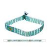 Delaware bracelet, Delaware flag, Worldwide Souvenirs, Patriotic Accessories, United States, American Pride, Fabric Bracelet, P1912 - WORLDWIDE SOUVENIRS	