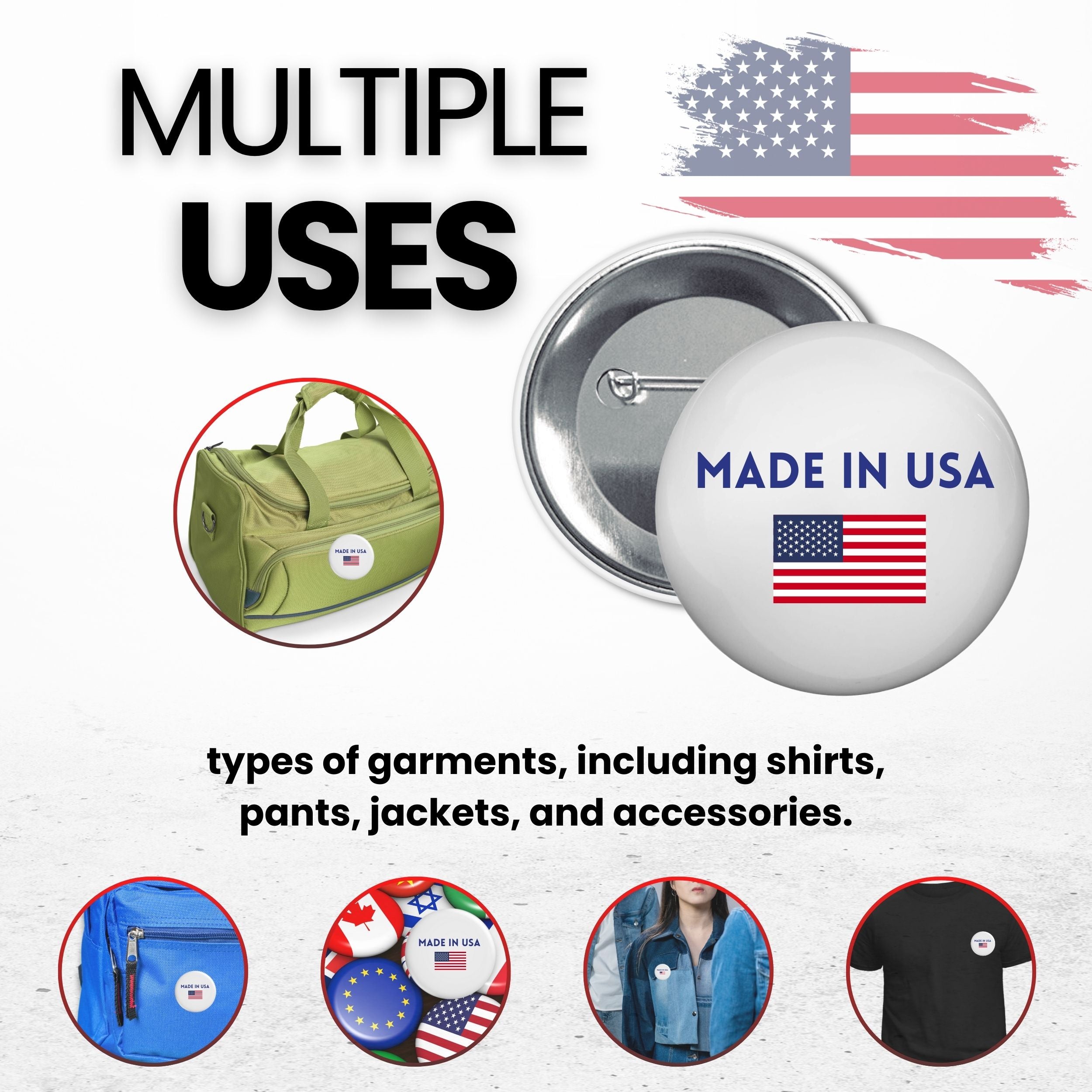 Round Button - State Flag Rhode Island - USA