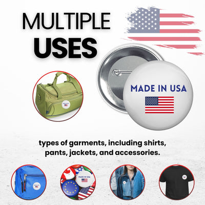 Round Button - State Flag Ohio - USA