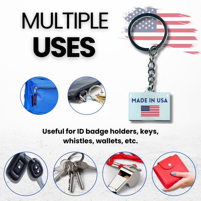 Metal Keychain - State Flag Rhode Island - USA