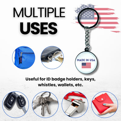 Metal Keychain - State Seal Kansas - USA