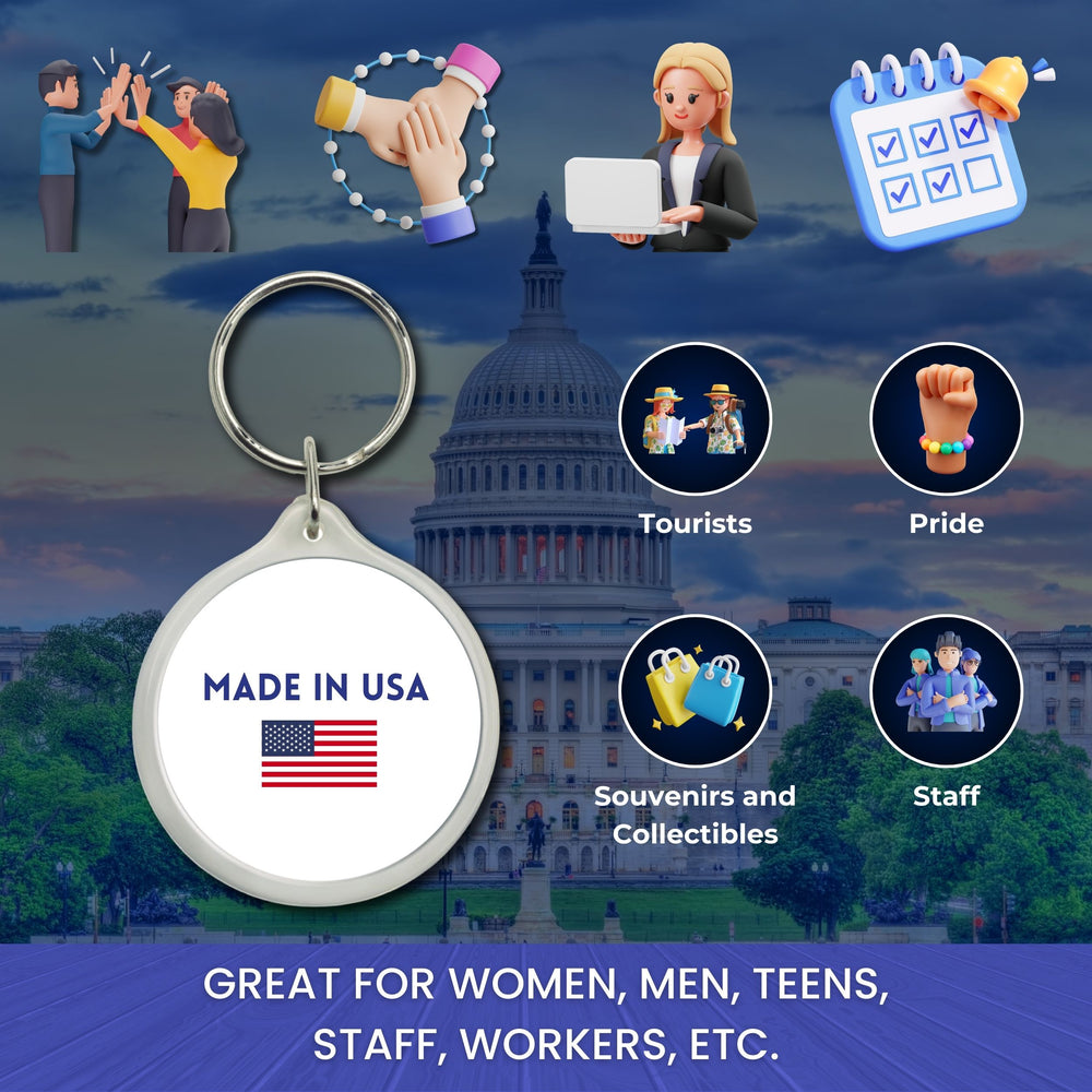 Round Acrylic Keychain - State Seal Pennsylvania - USA