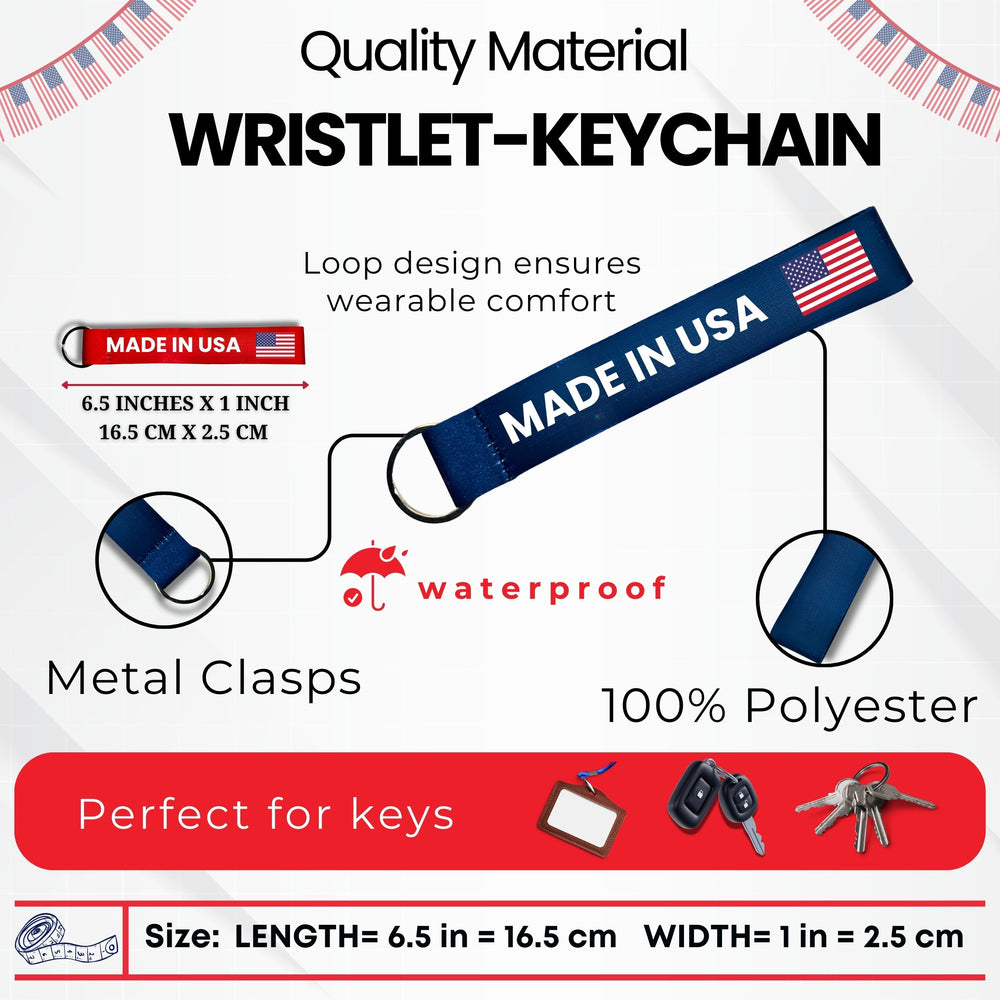 Wristlet Keychain - State Flag Kentucky - USA - K076