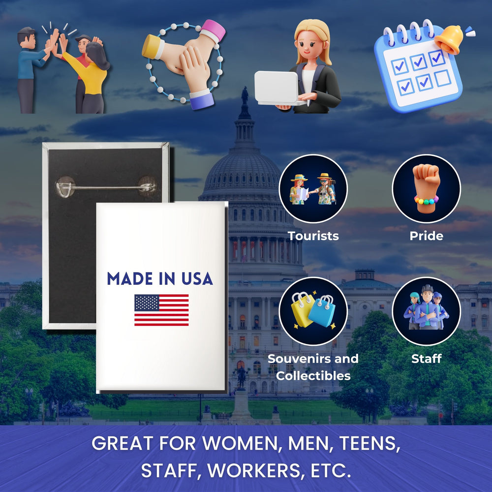 Vertical Button - State Flag West Virginia - USA