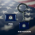 Kentucky flag, Enamel pin, Flag Keychain, Adorable Collections State Flags, United States Flags, Keychains, Cute pins, Limited Edition - WORLDWIDE SOUVENIRS	