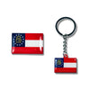 Georgia flag, Enamel pin, Flag Keychain, Adorable Collections State Flags, United States Emblem Flags, Keychains, Cute pins, Limited Edition - WORLDWIDE SOUVENIRS