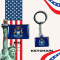 Michigan flag, Enamel pin, Flag Keychain, Adorable Collections State Flags, United States Flags, Keychains, Cute pins, Limited Edition - WORLDWIDE SOUVENIRS	