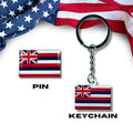 Hawaii flag, Enamel pin, Flag Keychain, Adorable Collections State Flags, United States Emblem Flags, Keychains, Cute pins, Limited Edition - WORLDWIDE SOUVENIRS	