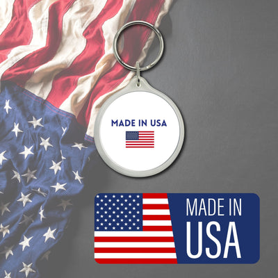 Round Acrylic Keychain - State Flag Oklahoma - USA