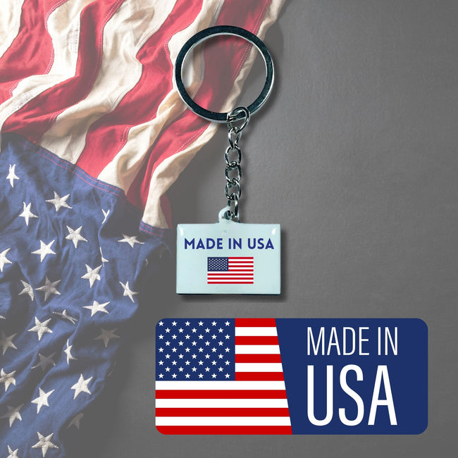 Metal Keychain - State Flag Rhode Island - USA