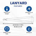 SIZES - FEATURES AND QUALITY OF LANYARDS - WORLDWIDE SOUVENIRS 