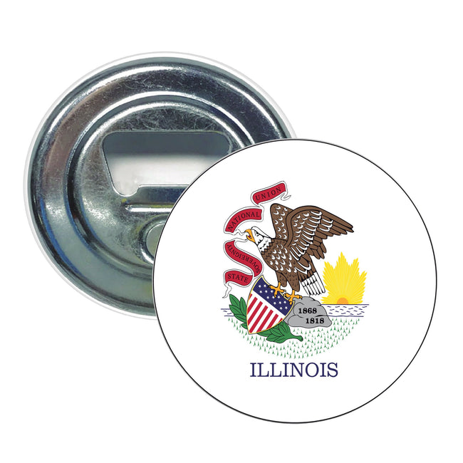 Illinois Opener, Opener, WorldwideSouvenirs, Flag Opener, United States Openers, Flag Emblem Opener, Illinois, Limited Edition - WORLDWIDE SOUVENIRS	