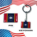 Mississippi flag, Enamel pin, Flag Keychain, Adorable Collections State Flags, United States Flags, Keychains, Cute pins, Limited Edition - WORLDWIDE SOUVENIRS	