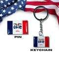 Iowa flag, Enamel pin, Flag Keychain, Adorable Collections State Flags, United States Emblem Flags, Keychains, Cute pins, Limited Edition - WORLDWIDE SOUVENIRS	