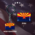 Arizona flag, Enamel pin, Flag Keychain, Adorable Collections State Flags, United States Emblem Flags, Keychains, Cute pins, Limited Edition - WORLDWIDE SOUVENIRS	