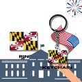 Maryland flag, Enamel pin, Flag Keychain, Adorable Collections State Flag, United States Emblem Flags, Keychains, Cute pins, Limited Edition - WORLDWIDE SOUVENIRS	