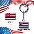 Hawaii flag, Enamel pin, Flag Keychain, Adorable Collections State Flags, United States Emblem Flags, Keychains, Cute pins, Limited Edition - WORLDWIDE SOUVENIRS	