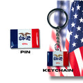 Iowa flag, Enamel pin, Flag Keychain, Adorable Collections State Flags, United States Emblem Flags, Keychains, Cute pins, Limited Edition - WORLDWIDE SOUVENIRS	