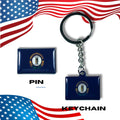 Kentucky flag, Enamel pin, Flag Keychain, Adorable Collections State Flags, United States Flags, Keychains, Cute pins, Limited Edition - WORLDWIDE SOUVENIRS	