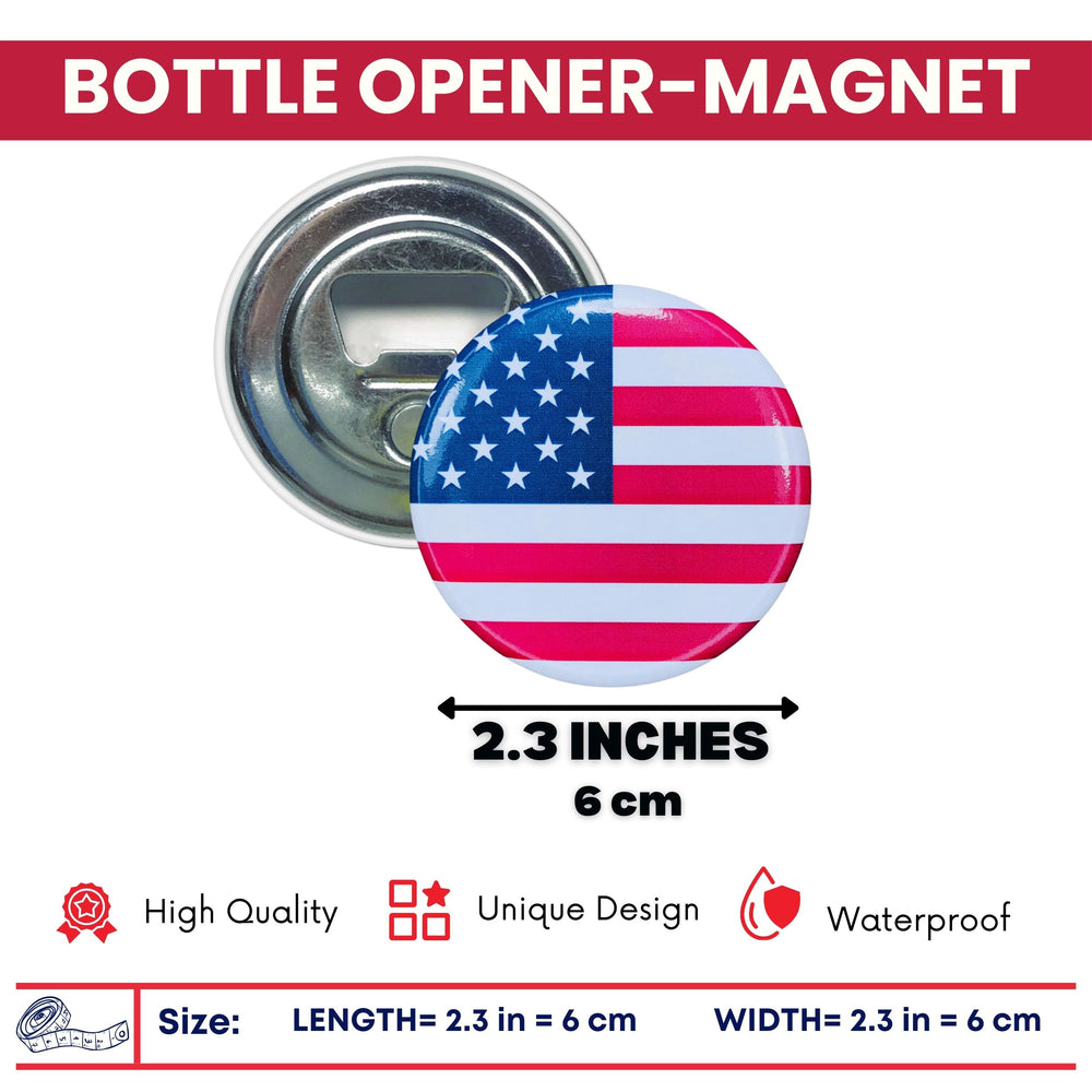 Bottle Opener-Magnet - Flag United States - USA