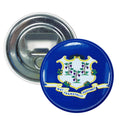 Bottle Opener-Magnet - State Flag Connecticut - USA