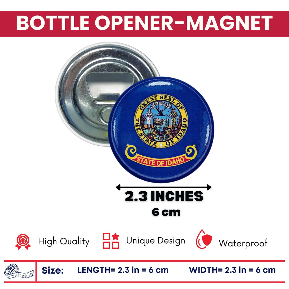 Bottle Opener-Magnet - State Flag Idaho - USA