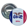 Bottle Opener-Magnet - State Flag Iowa - USA