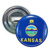 Bottle Opener-Magnet - State Flag Kansas - USA