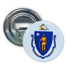 Bottle Opener-Magnet - State Flag Massachusetts - USA