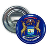 Bottle Opener-Magnet - State Flag Michigan - USA