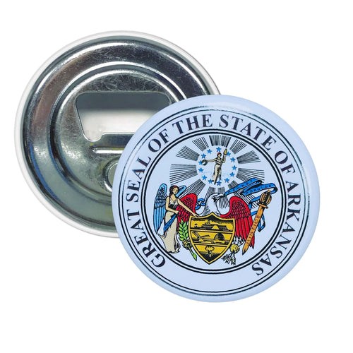 Bottle Opener - Magnet - State Seal Arkansas - USA
