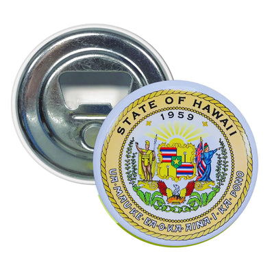 Bottle Opener - Magnet - State Seal Hawaii - USA