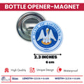 Bottle Opener - Magnet - State Seal Louisiana - USA