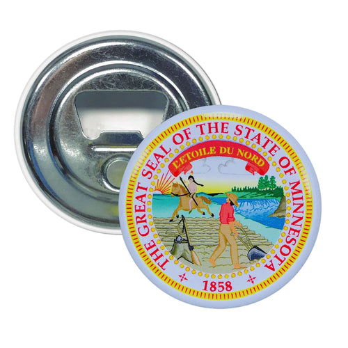 Bottle Opener - Magnet - State Seal Minnesota - USA