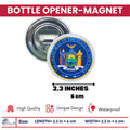 Bottle Opener - Magnet - State Seal New York - USA