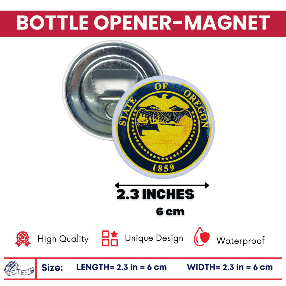 Bottle Opener - Magnet - State Seal Oregon - USA