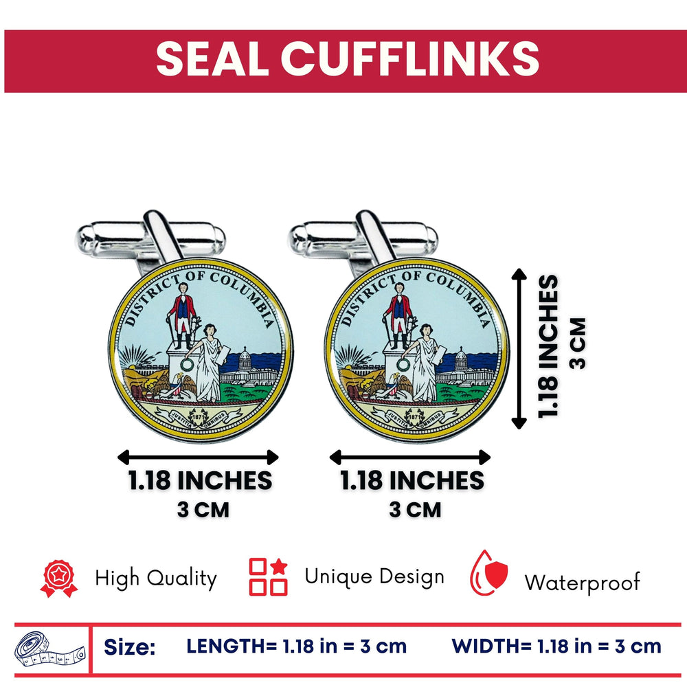Cufflinks - State Seal District of Columbia - USA