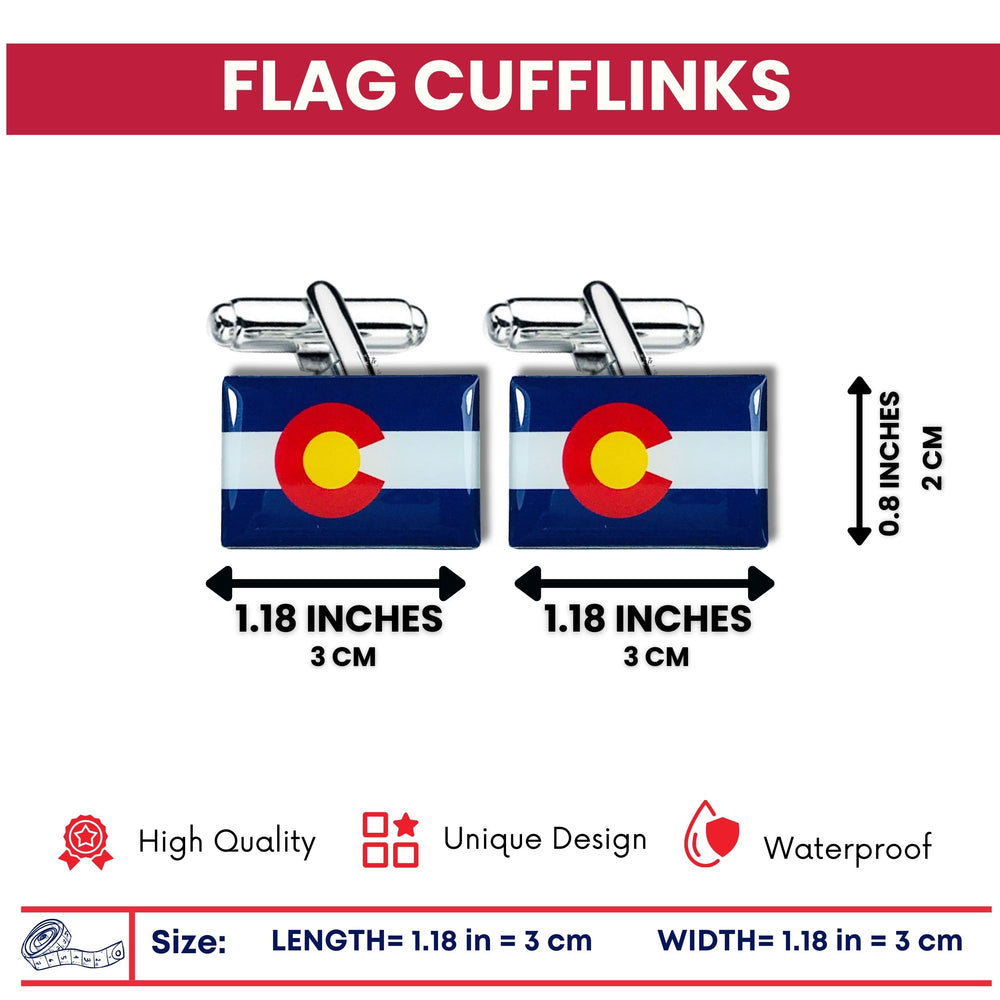 Cufflinks - State Flag - Colorado - USA