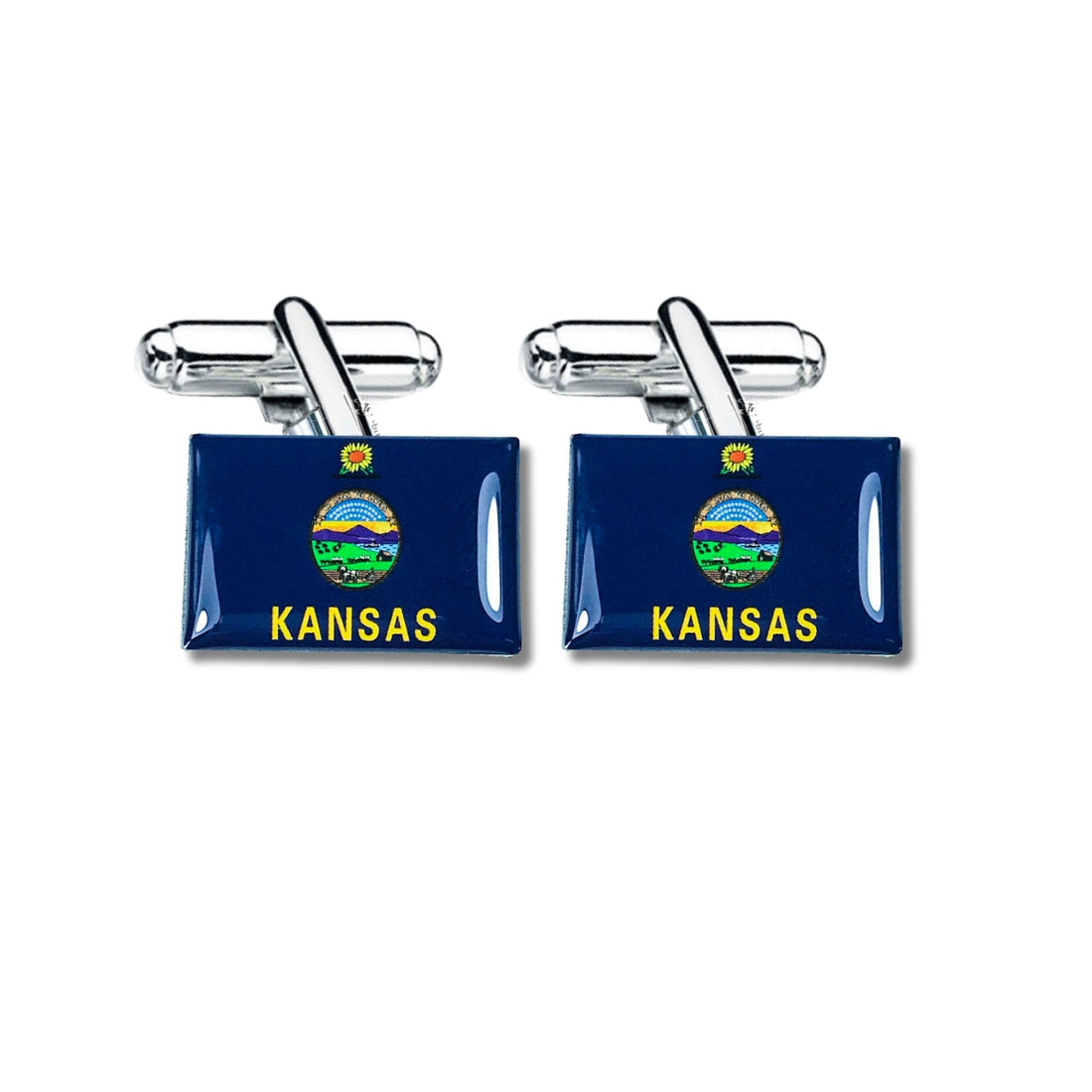 Cufflinks - State Flag - Kansas - USA