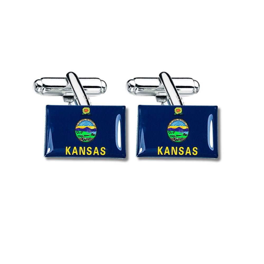 Cufflinks - State Flag - Kansas - USA