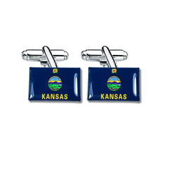 Cufflinks - State Flag - Kansas - USA