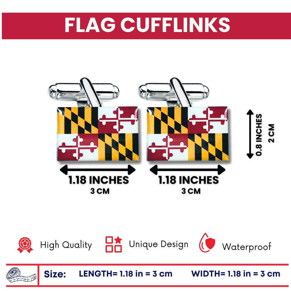 Cufflinks - State Flag Maryland - USA
