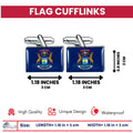 Cufflinks - State Flag Michigan - USA