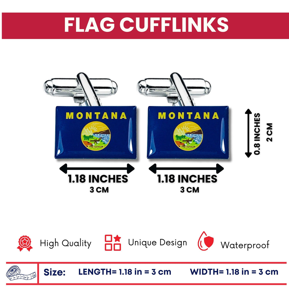 Cufflinks - State Flag Montana - USA