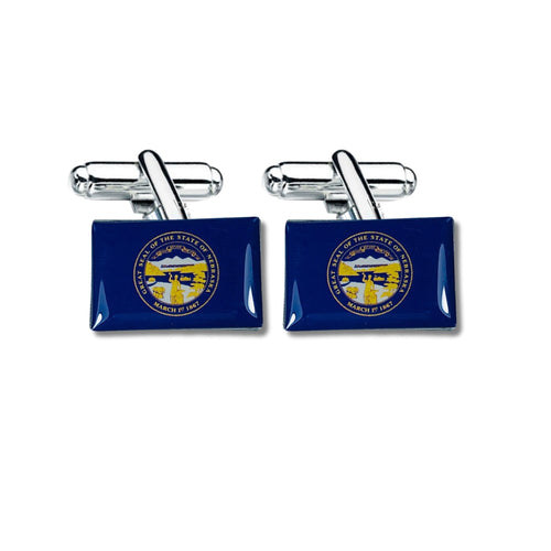 Cufflinks - State Flag Nebraska - USA