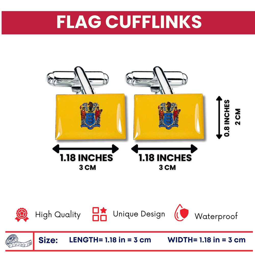 Cufflinks - State Flag New Jersey - USA