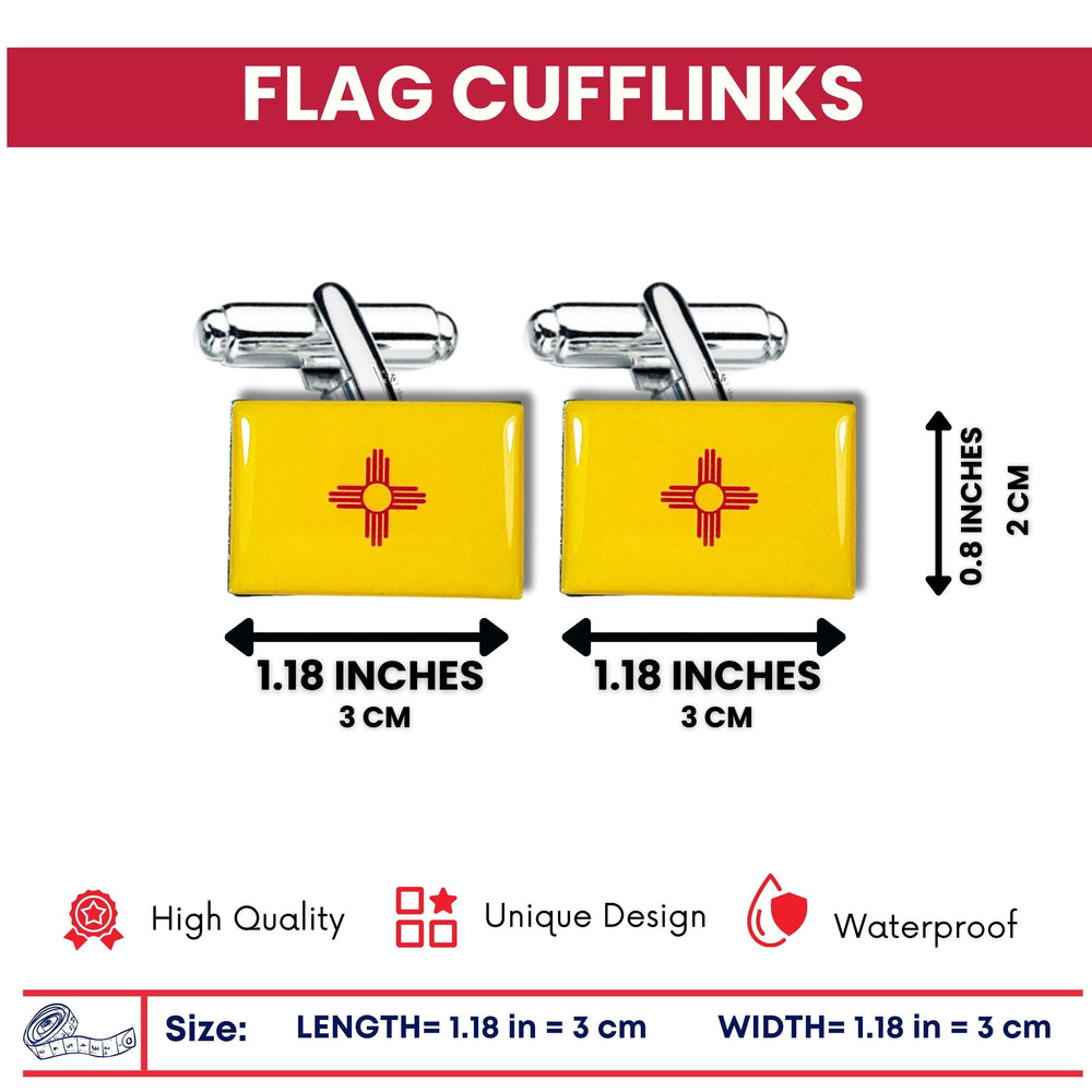Cufflinks - State Flag New Mexico - USA